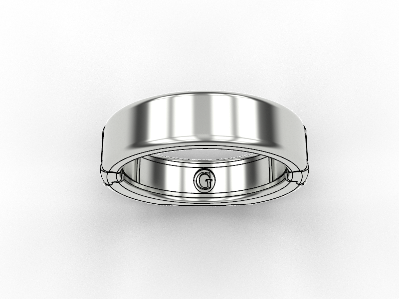 Men's 6mm wide Gold Fit Ring Band