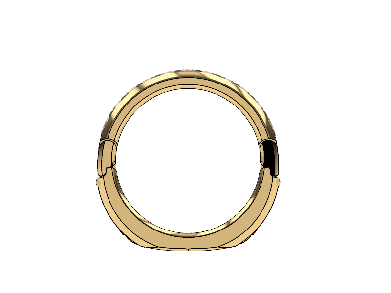 11 stone 3mm Gold Fit Adjusting Luxury ring band