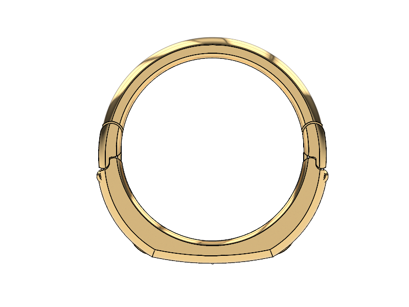 Men's 6mm wide Gold Fit Ring Band